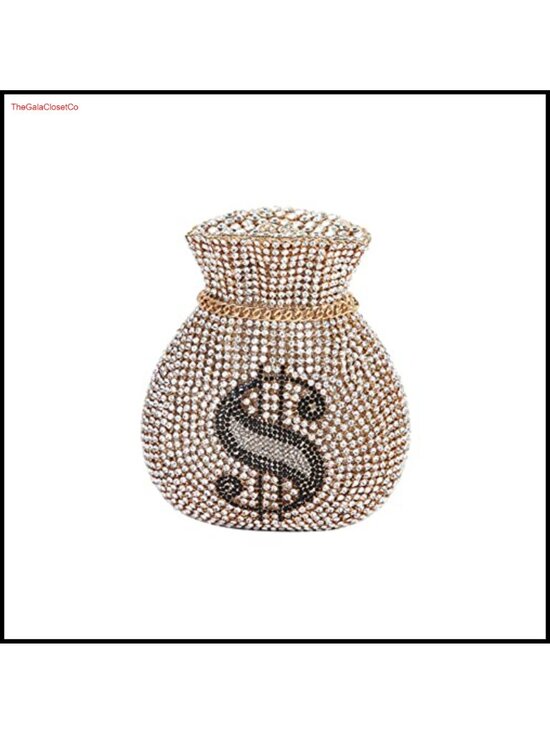 Handbags - Rhinestone Crystal Evening Clutch Wedding Prom Party Bag Detachable Chain